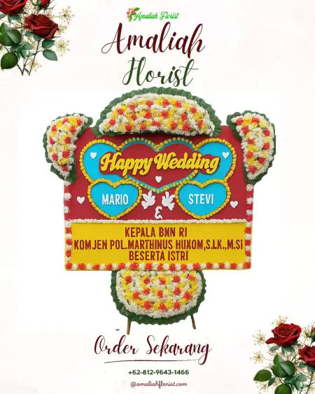 Papan Bunga Pernikahan Kebulusan